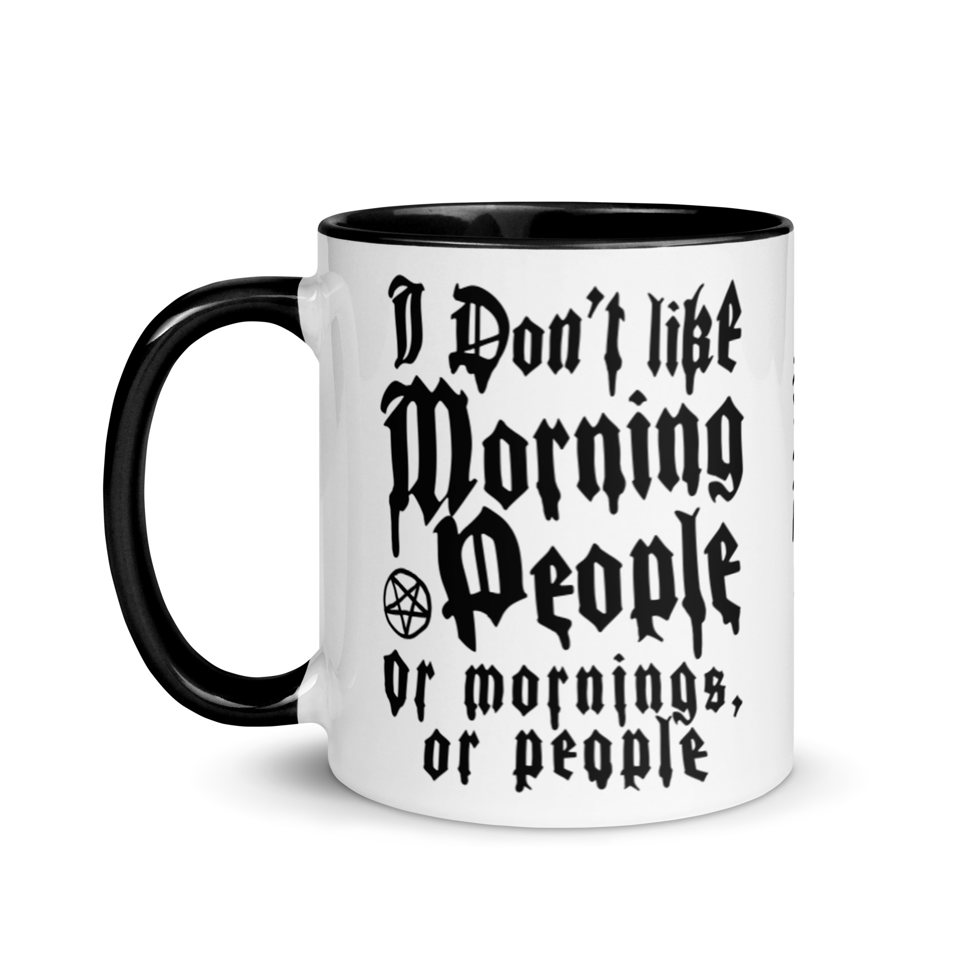 Tazza Divertente 'I Don't Like Morning People' - Ceramica 283g - Stampata Su Entrambi I Lati - Idea Regalo